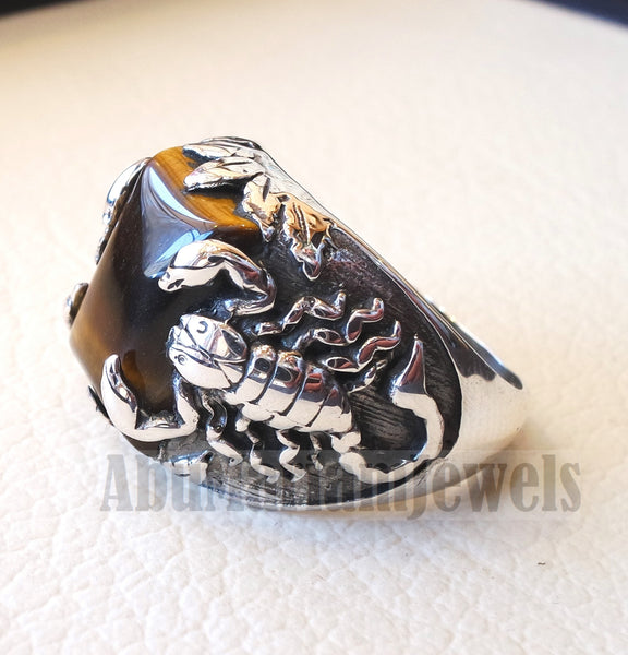 huge scorpion sterling silver 925 huge ring any size rectangular 