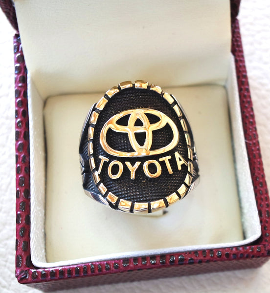 Toyota sterling silver 925 and bronze heavy man ring all sizes ideal f – Abu  Mariam Jewelry