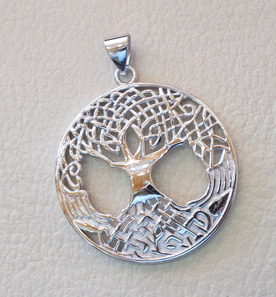  Sterling Silver Round Shape Tree of Life Fashion
