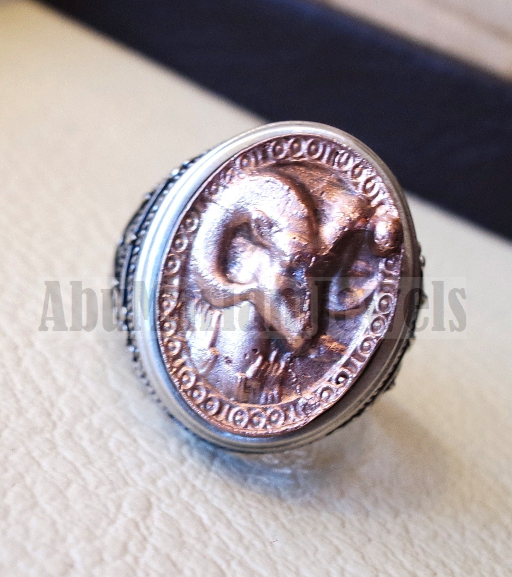 Horoscopes zodiac sign Aries sterling silver 925 and antique bronze huge men ring all sizes men jewelry gift that bring luck fast shipping