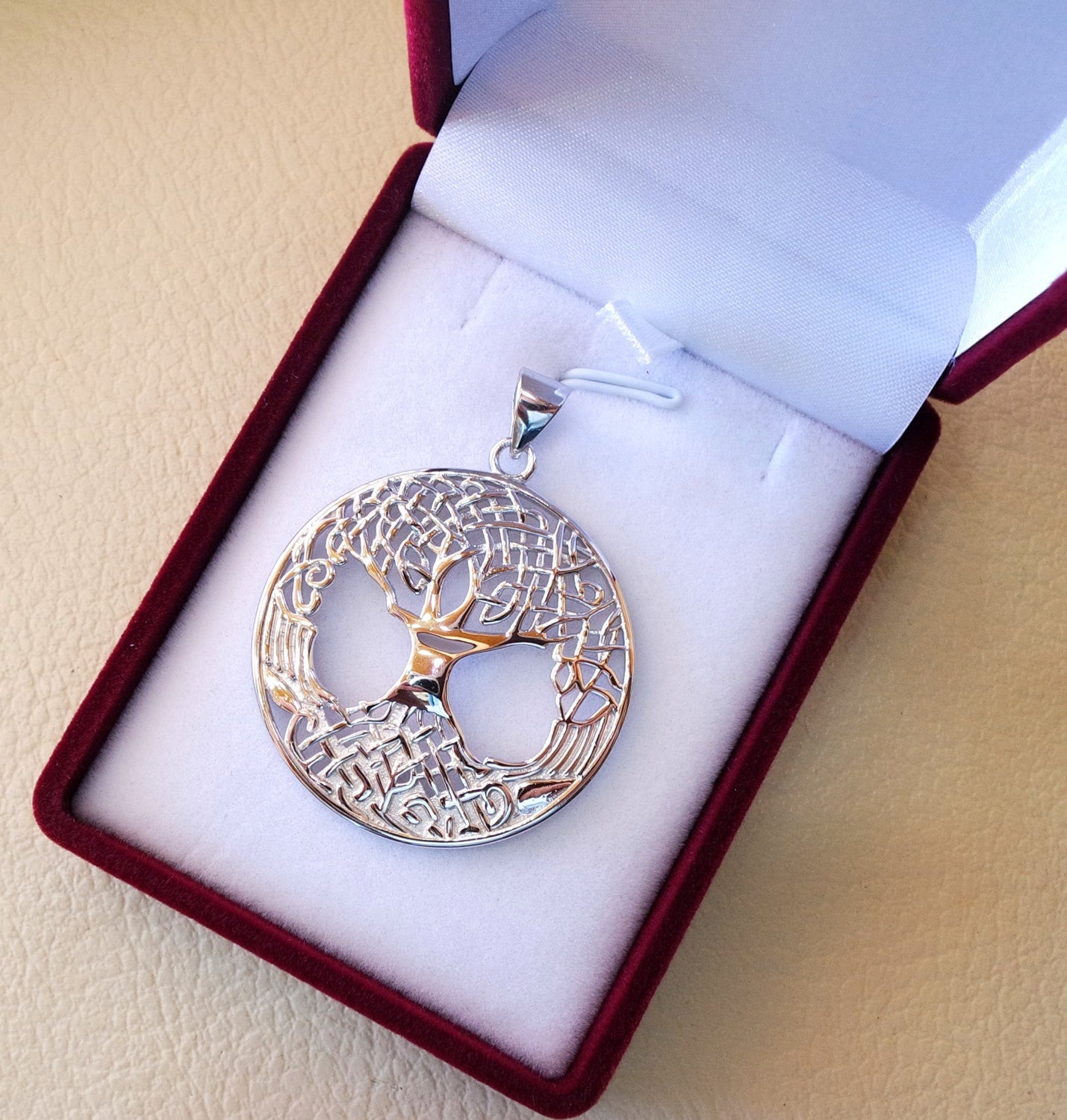 Tree of Life Round Silver Metal Healing Gemstone Crystal Cabochon Pendant  Adjustable Necklace - Womens Fashion Handmade Celestial Jewelry Boho