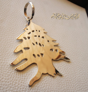 Lebanon very huge pendant cedar tree sterling silver 925 k high quality jewelry Arabic fast shipping لبنان أرزة