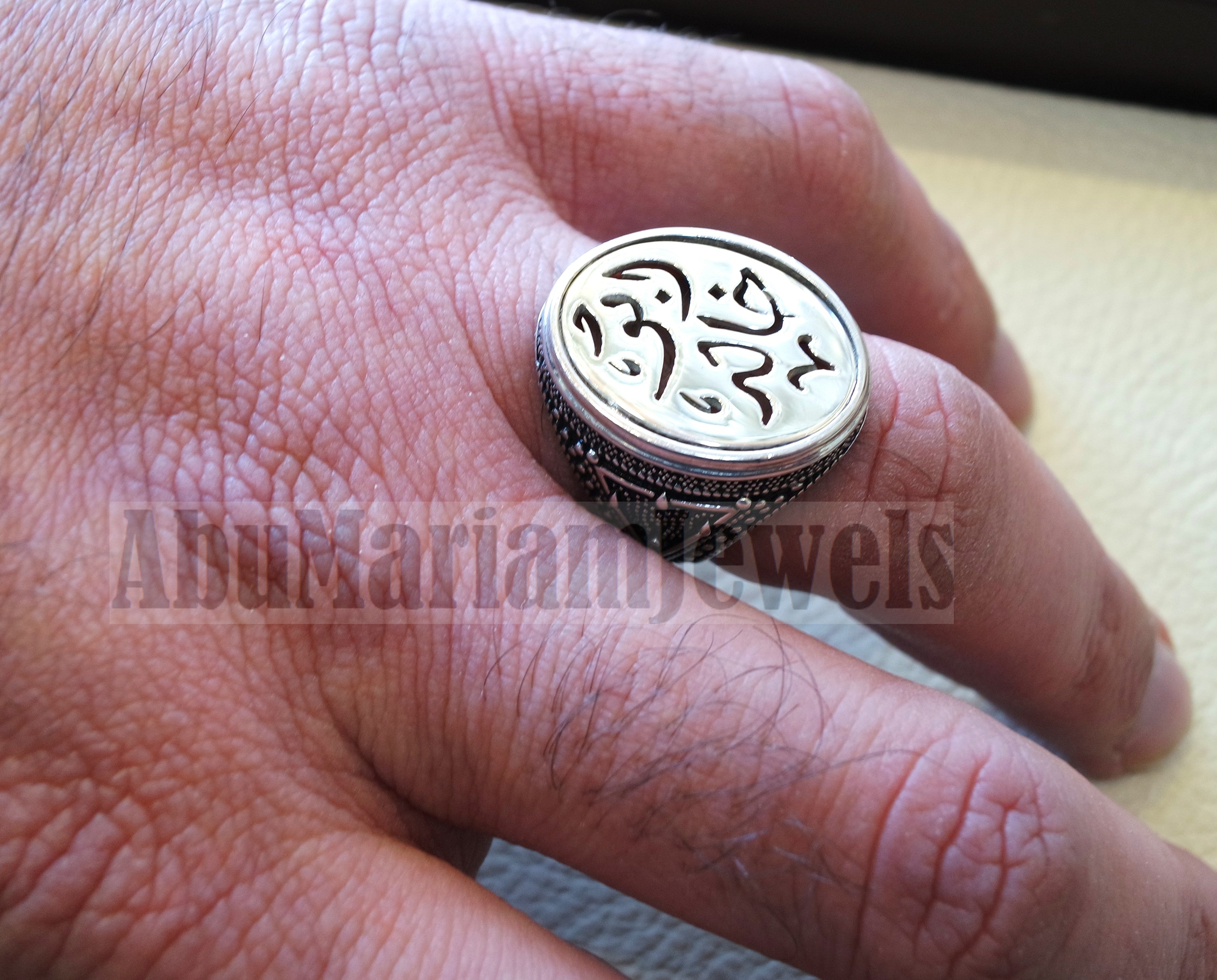 Customized Arabic calligraphy names ring personalized jewelry style sterling silver 925  any size TSN1003 خاتم اسم تفصيل