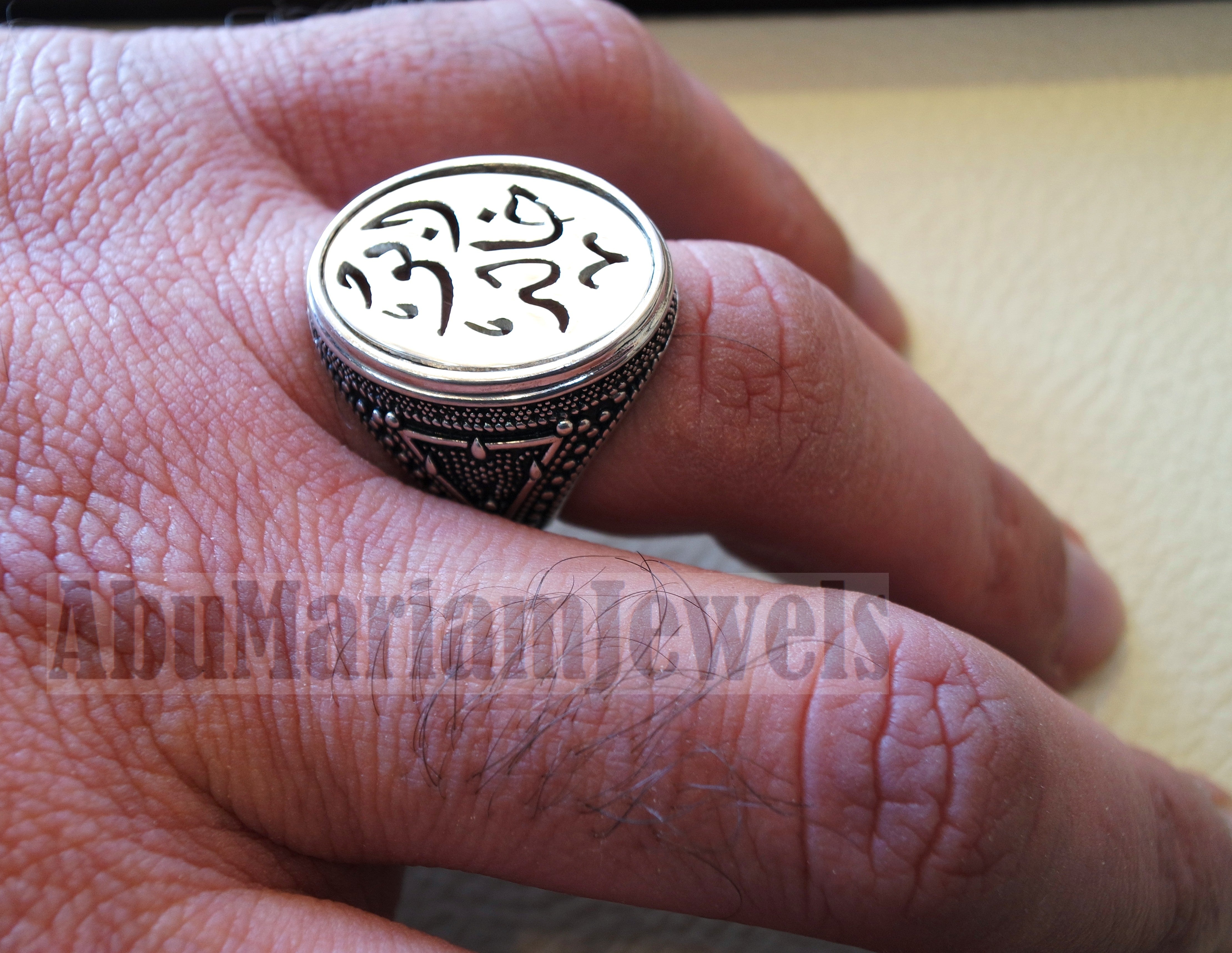 Customized Arabic calligraphy names ring personalized jewelry style sterling silver 925  any size TSN1003 خاتم اسم تفصيل