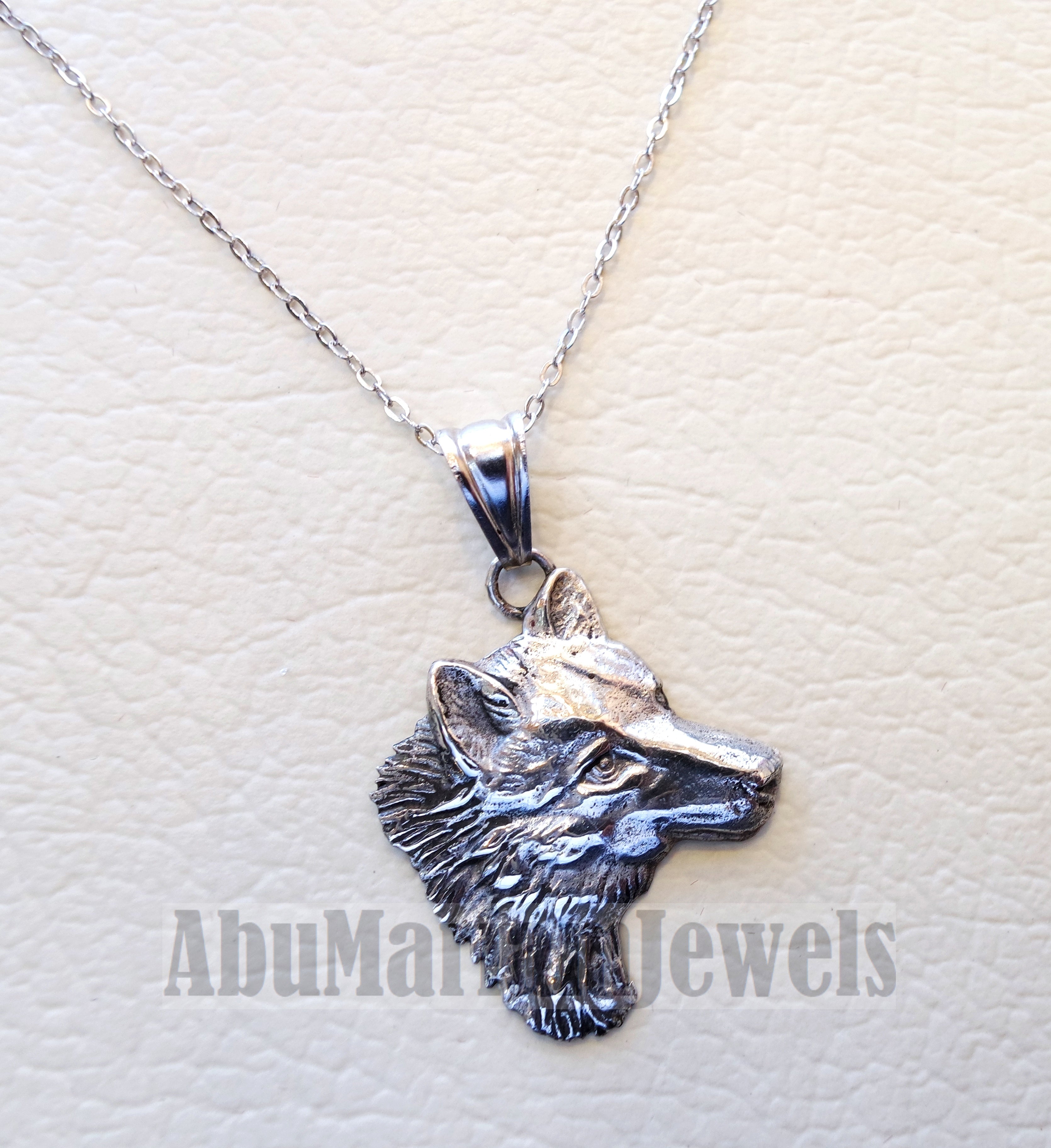 wolf , Husky dog sterling silver 925 man or women pendant handmade animal head jewelry fast shipping detailed craftsmanship