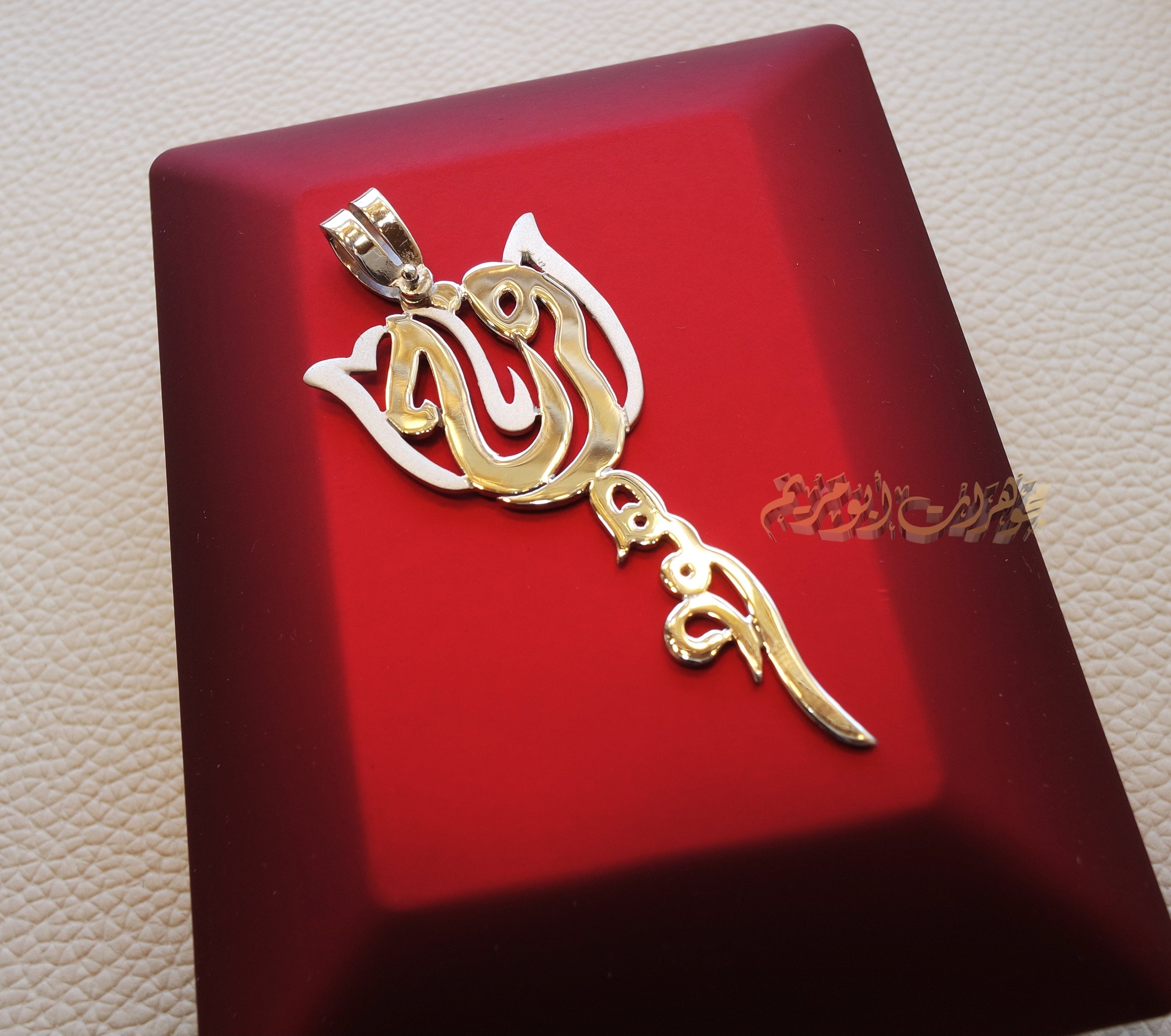 Rose flower Personalized pendant thick chain 2 names Arabic customized name silver 925 high quality polishing big size تعليقه اسماء عربي