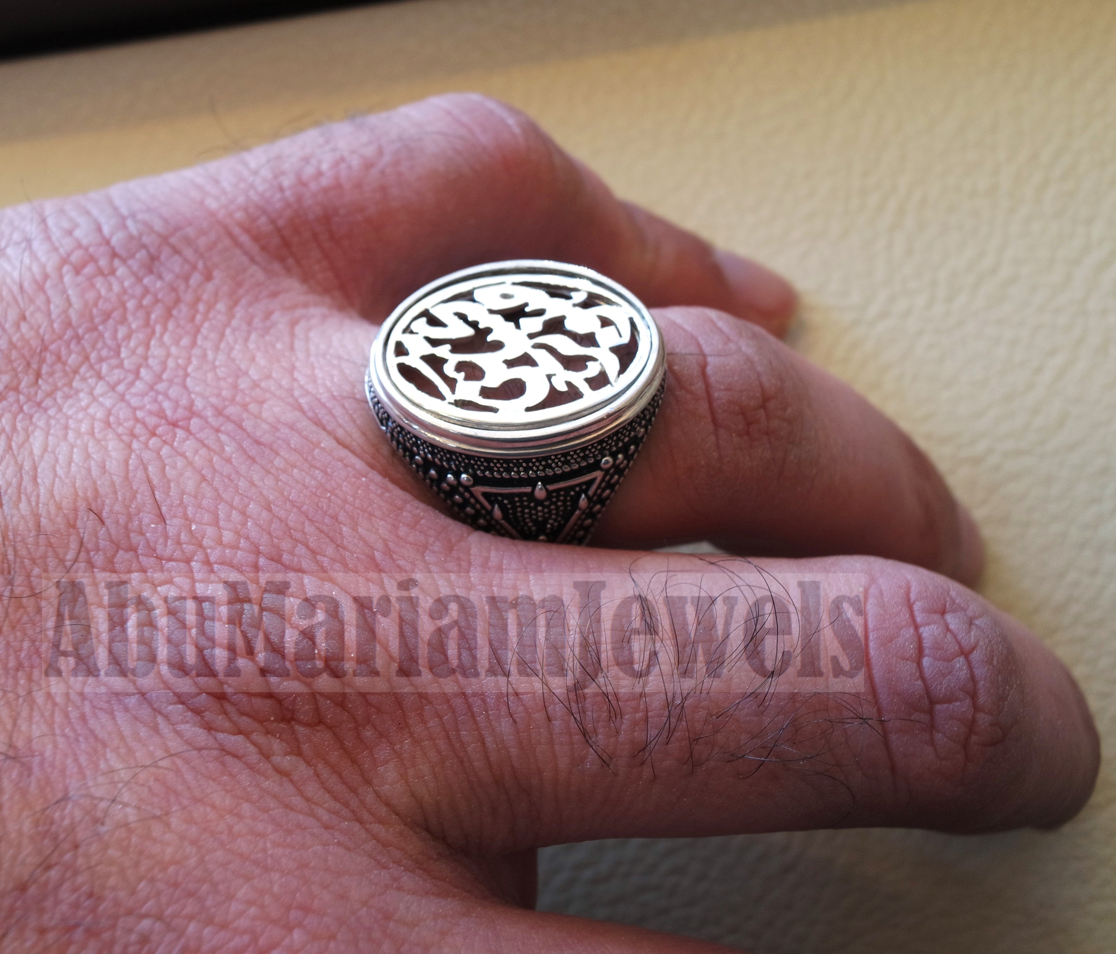 Customized Arabic calligraphy names ring personalized jewelry style sterling silver 925  any size TSN1002 خاتم اسم تفصيل