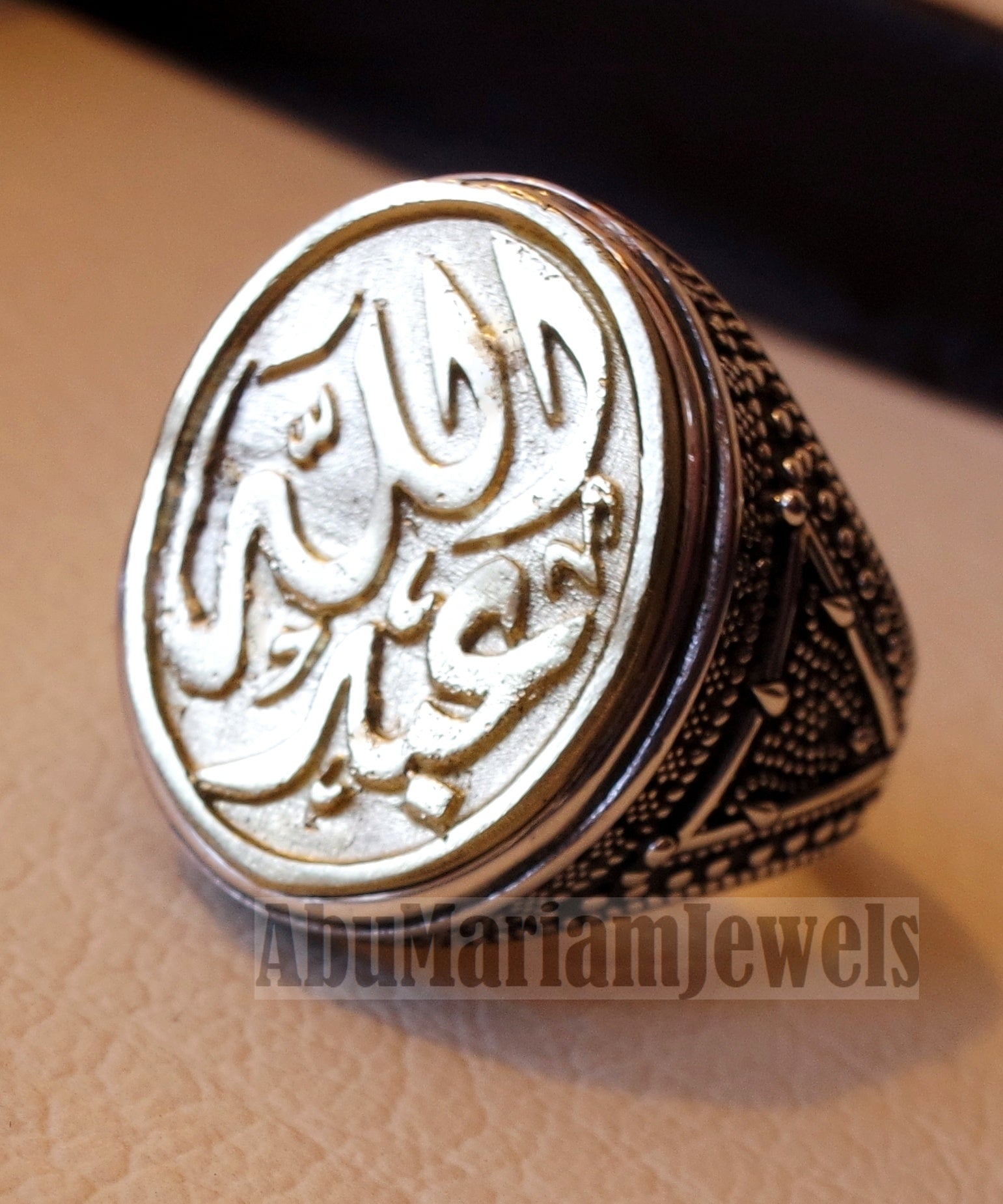 Customized Arabic calligraphy names ring personalized antique jewelry style sterling silver 925 and bronze any size TSB1012 خاتم اسم تفصيل