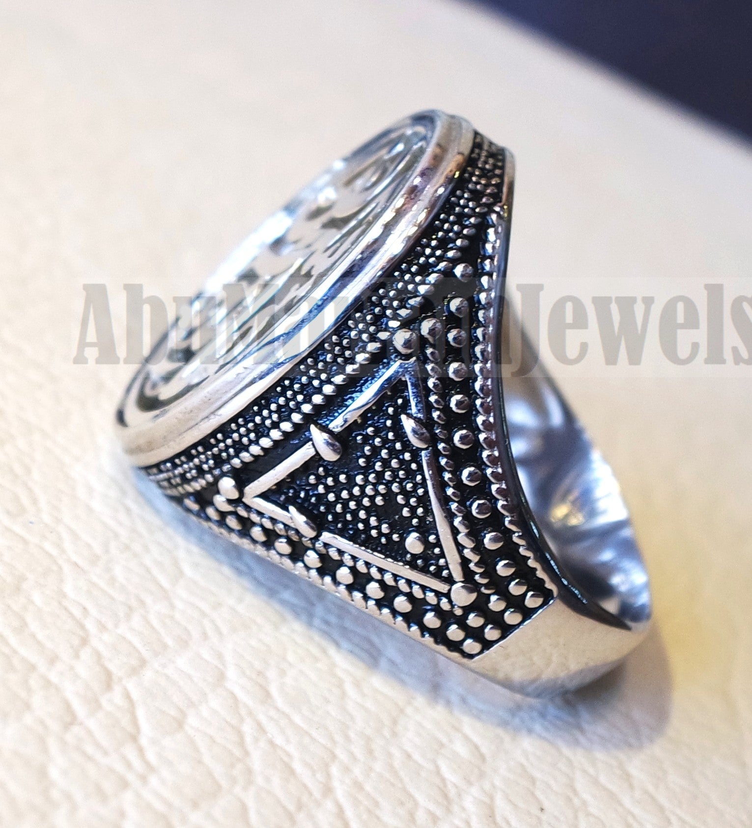 Customized Arabic calligraphy names handmade ring personalized antique jewelry style sterling silver 925 any size TSN1006 خاتم اسم تفصيل