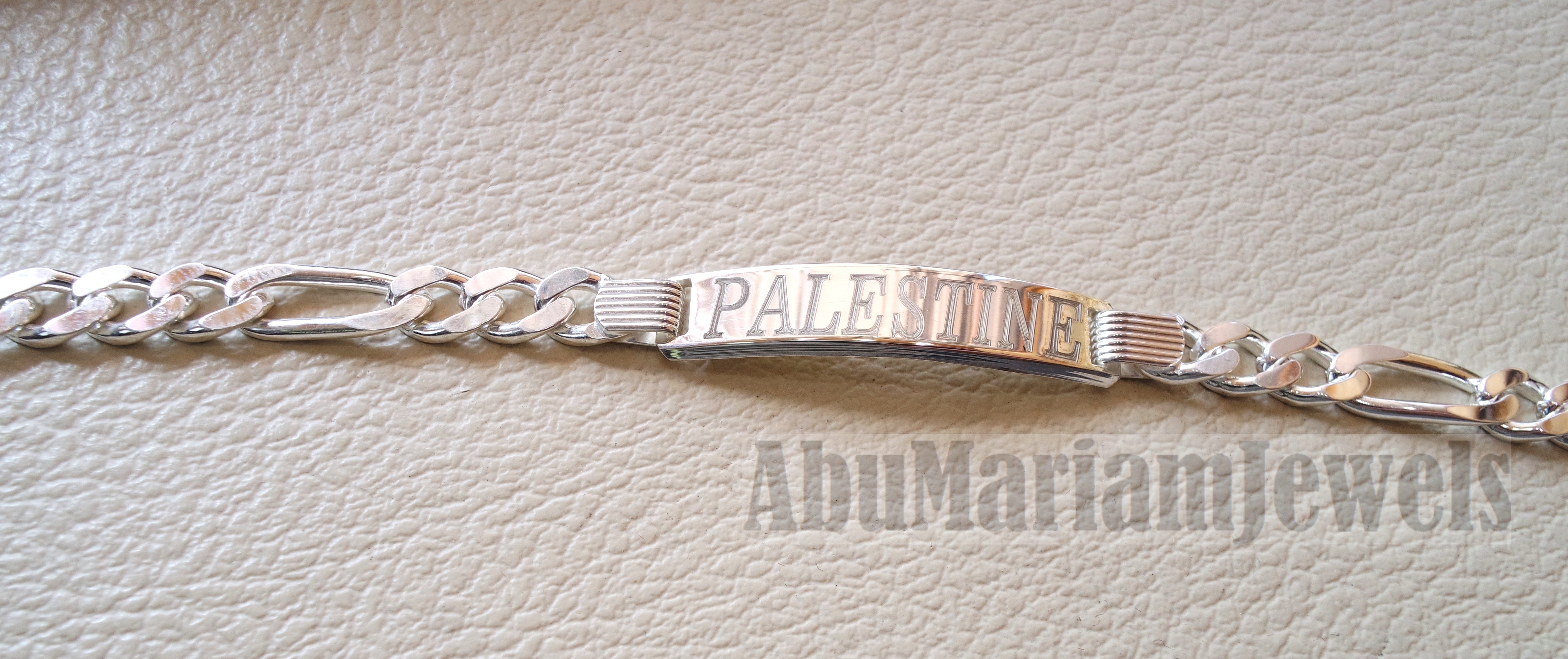 Custom Engraved Monogram Bracelet With Sturdy Paperclip Chain -  Israel
