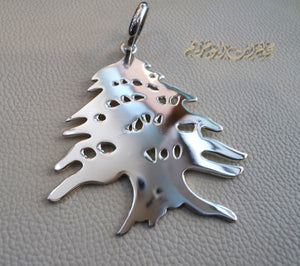 Lebanon very huge pendant cedar tree sterling silver 925 k high quality jewelry Arabic fast shipping لبنان أرزة