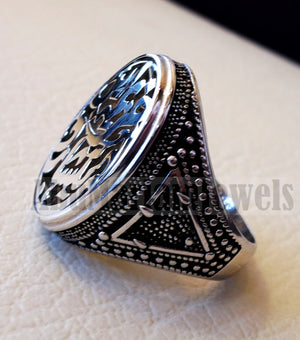 Customized Arabic calligraphy names handmade ring personalized antique jewelry style sterling silver 925 any size TSN1008 خاتم اسم تفصيل