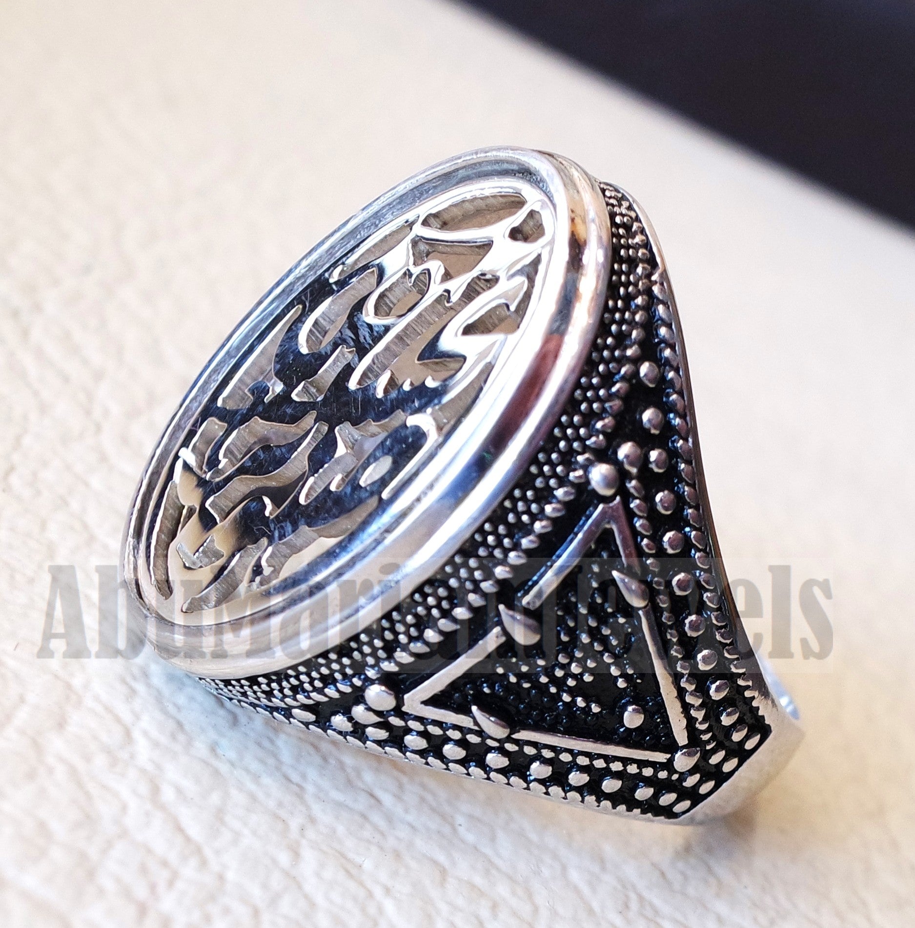 Customized Arabic calligraphy names ring personalized jewelry style sterling silver 925  any size TSN1002 خاتم اسم تفصيل