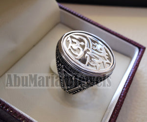 Customized Arabic calligraphy names ring personalized jewelry style sterling silver 925  any size TSN1004 خاتم اسم تفصيل