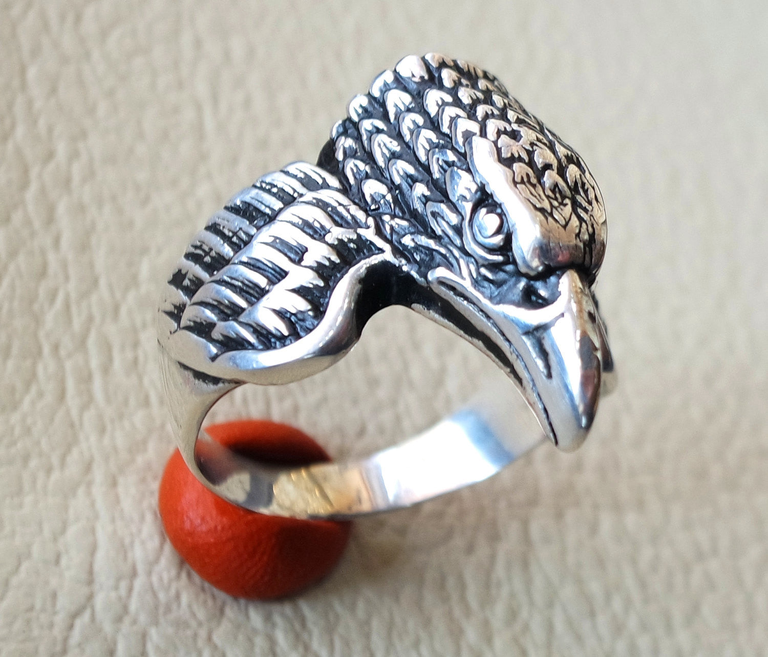 American Made Heavy Eagle Ring – Super Silver