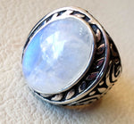 moonstone huge natural stone dur al najaf men ring sterling silver 925 stunning genuine gem two ottoman arabic style jewelry all sizes